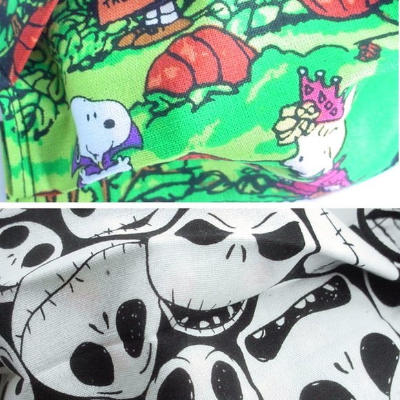 4 HALLOWEEN THEME FACE MASKS PUMPKIN SKULLS GHOSTS HANDMADE 2 LAYERS 100% COTTON - Picture 2 of 4